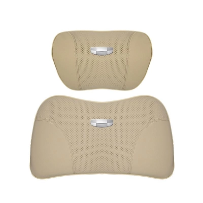 Suitable For Geometry Car Seat Headrest Lumbar Pillow Off-White 01