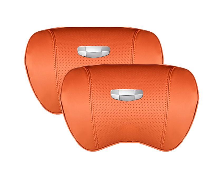 Suitable For Geometry Car Seat Headrest Lumbar Pillow Orange