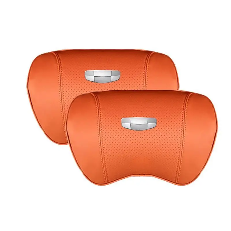 Suitable For Geometry Car Seat Headrest Lumbar Pillow Orange