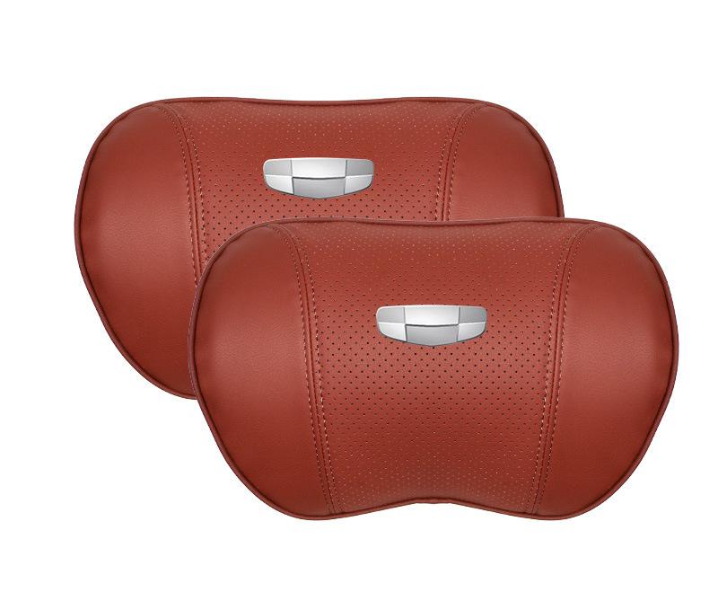 Suitable For Geometry Car Seat Headrest Lumbar Pillow Red