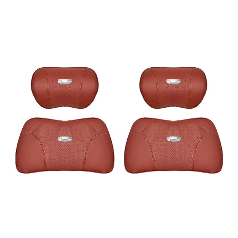 Suitable For Geometry Car Seat Headrest Lumbar Pillow Red