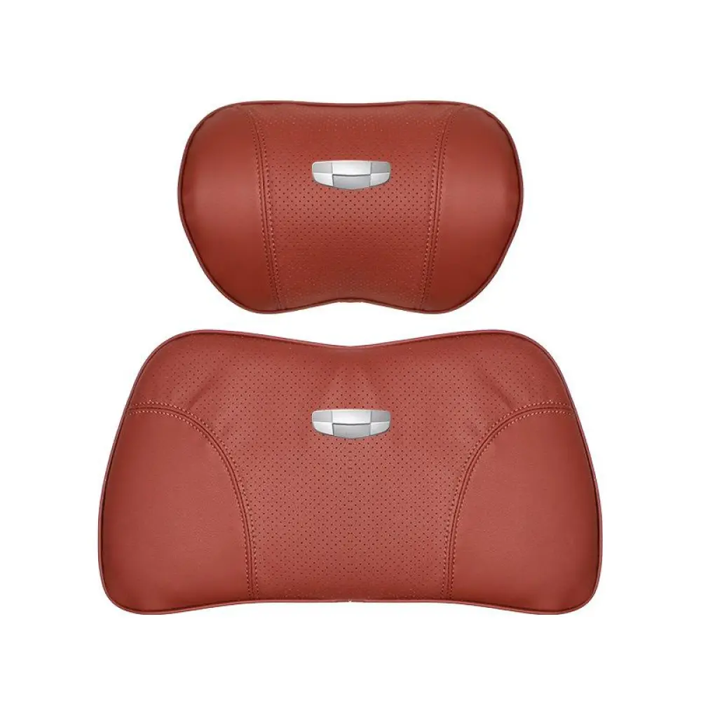 Suitable For Geometry Car Seat Headrest Lumbar Pillow Red