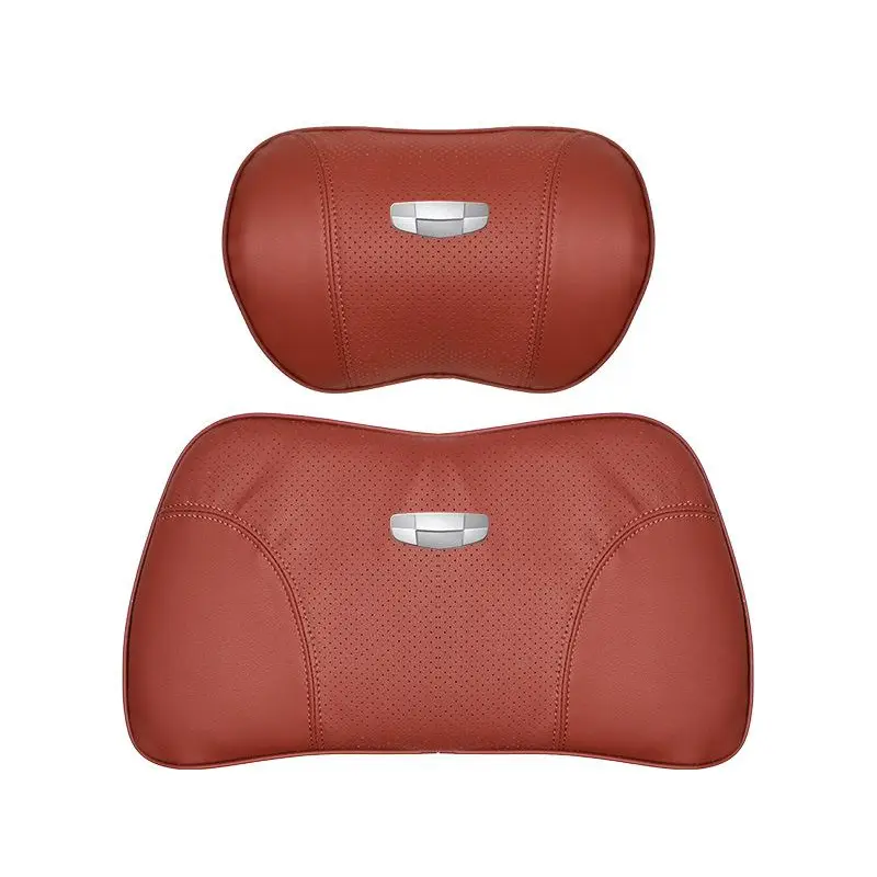 Suitable For Geometry Car Seat Headrest Lumbar Pillow Red