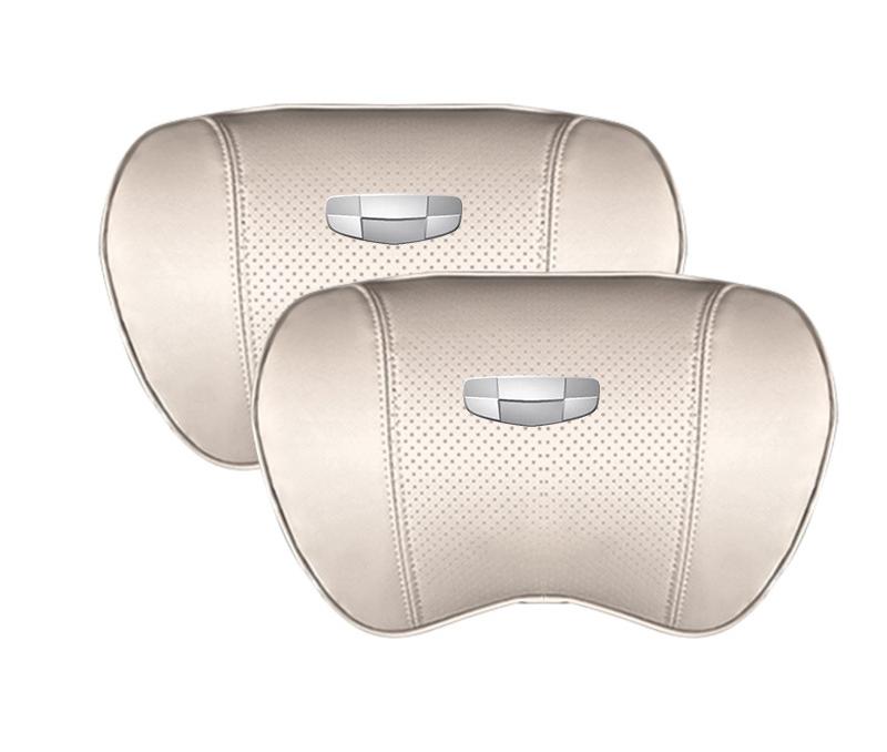 Suitable For Geometry Car Seat Headrest Lumbar Pillow White