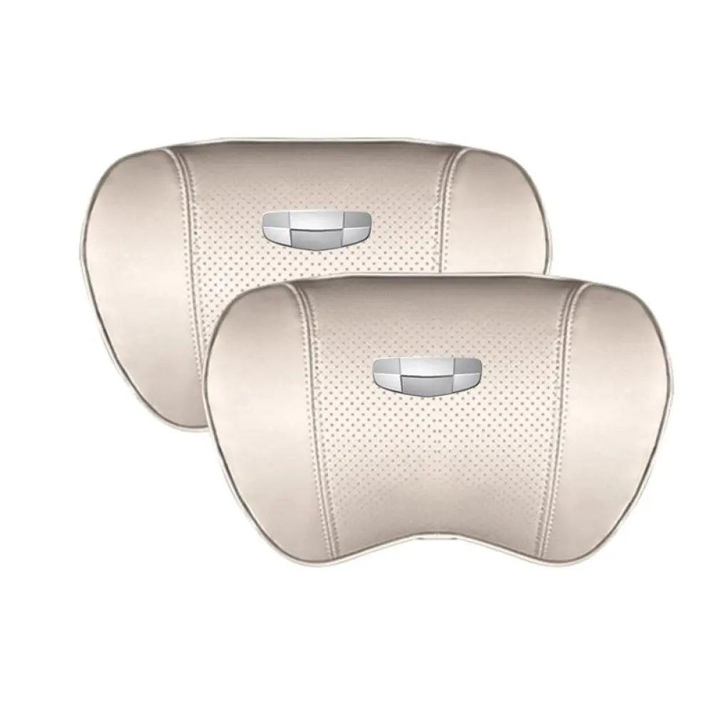 Suitable For Geometry Car Seat Headrest Lumbar Pillow White