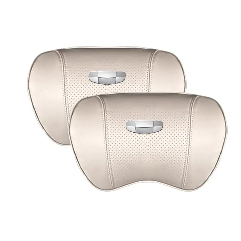 Suitable For Geometry Car Seat Headrest Lumbar Pillow White