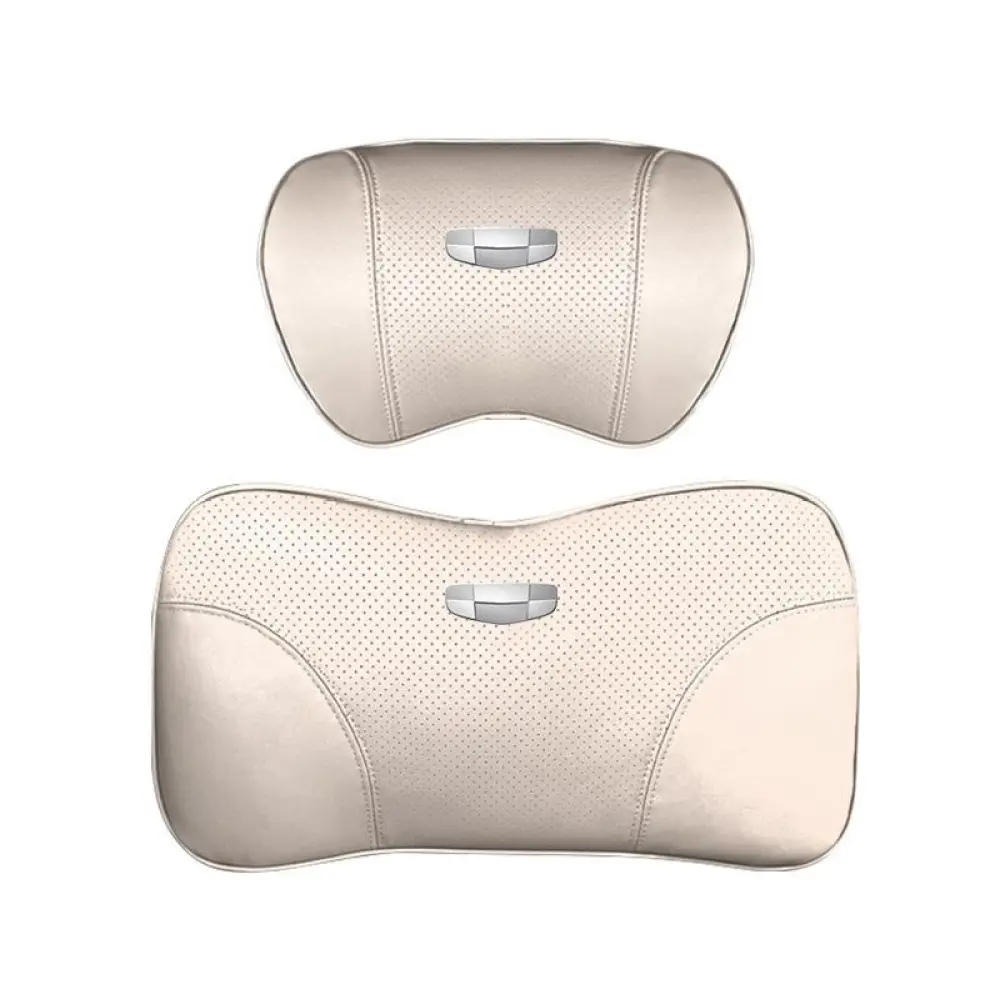 Suitable For Geometry Car Seat Headrest Lumbar Pillow White