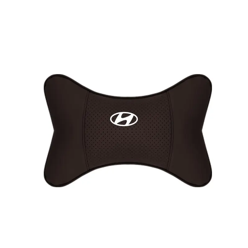 Suitable For Hyundai Car Seat Headrest Lumbar Pillow Mocha Brown