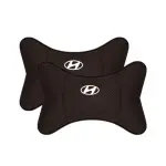 Suitable For Hyundai Car Seat Headrest Lumbar Pillow Mocha Brown
