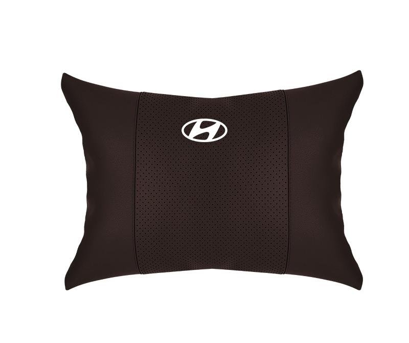 Suitable For Hyundai Car Seat Headrest Lumbar Pillow Mocha Brown