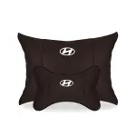 Suitable For Hyundai Car Seat Headrest Lumbar Pillow Mocha Brown