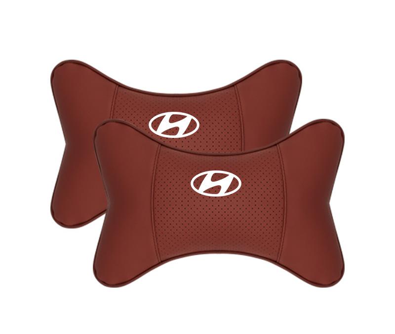 Suitable For Hyundai Car Seat Headrest Lumbar Pillow Wine Red