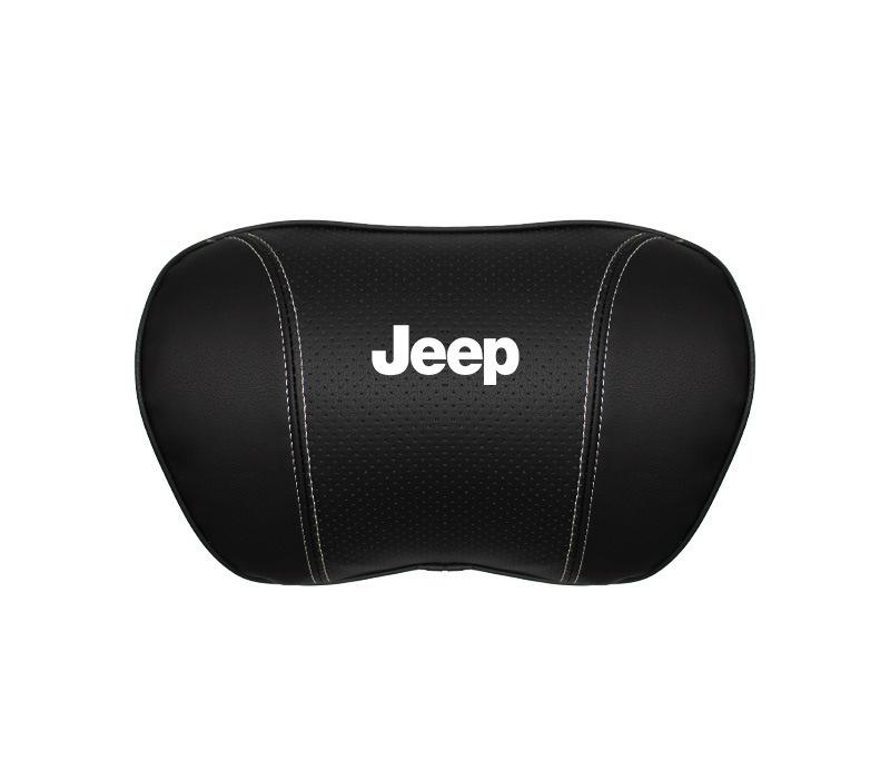 Suitable For Jeep Car Seat Headrest Lumbar Pillow Black