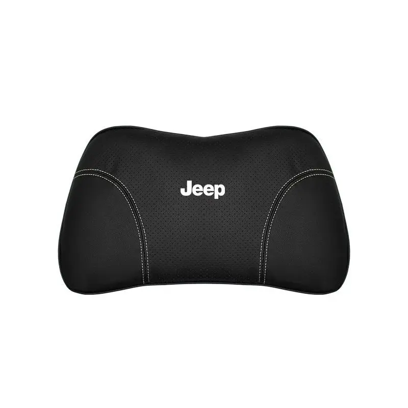 Suitable For Jeep Car Seat Headrest Lumbar Pillow Black