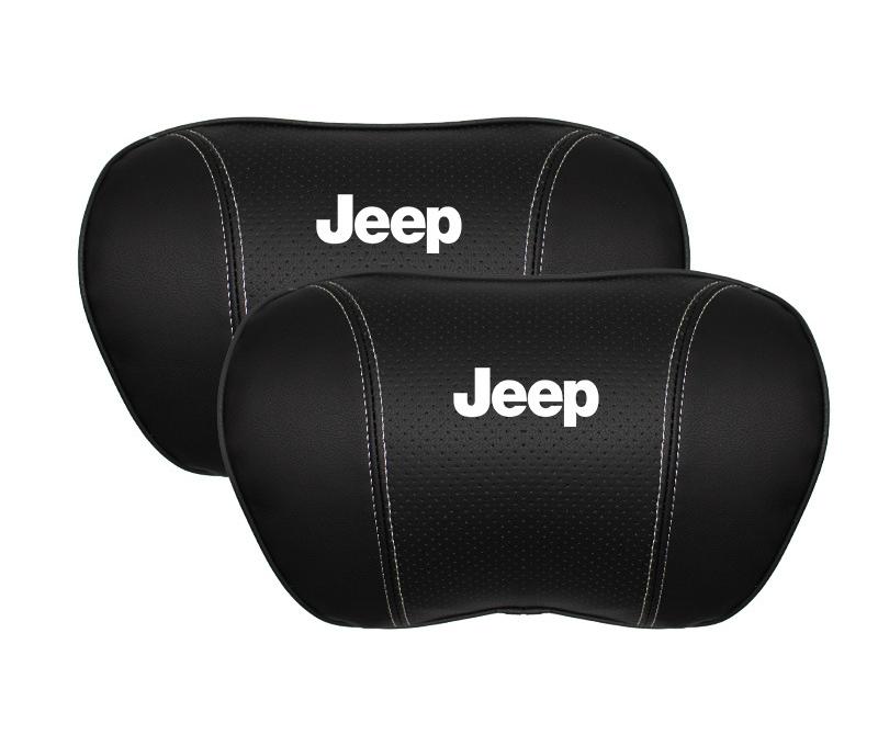 Suitable For Jeep Car Seat Headrest Lumbar Pillow Black