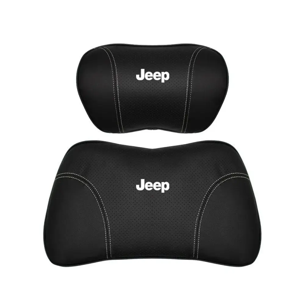 Suitable For Jeep Car Seat Headrest Lumbar Pillow Black