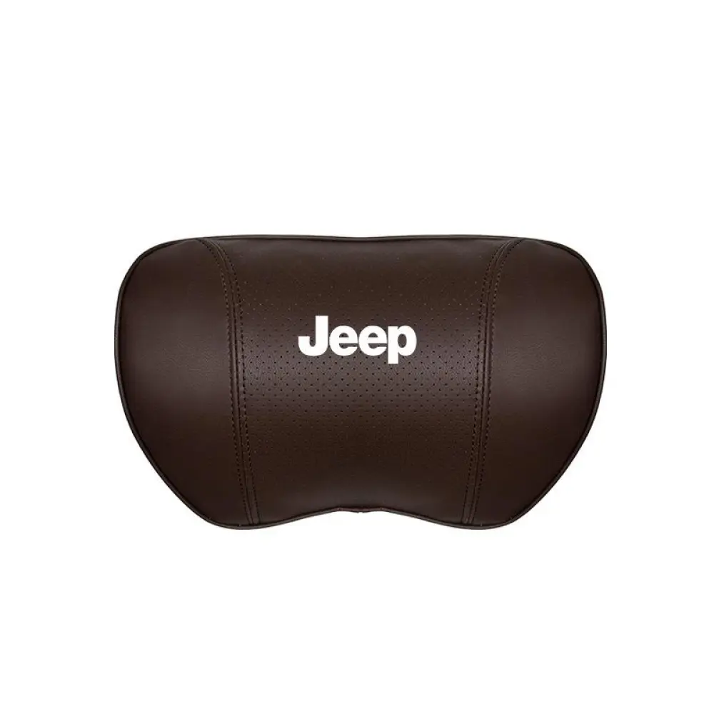 Suitable For Jeep Car Seat Headrest Lumbar Pillow Brown