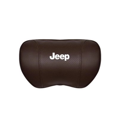 Suitable For Jeep Car Seat Headrest Lumbar Pillow Brown 02