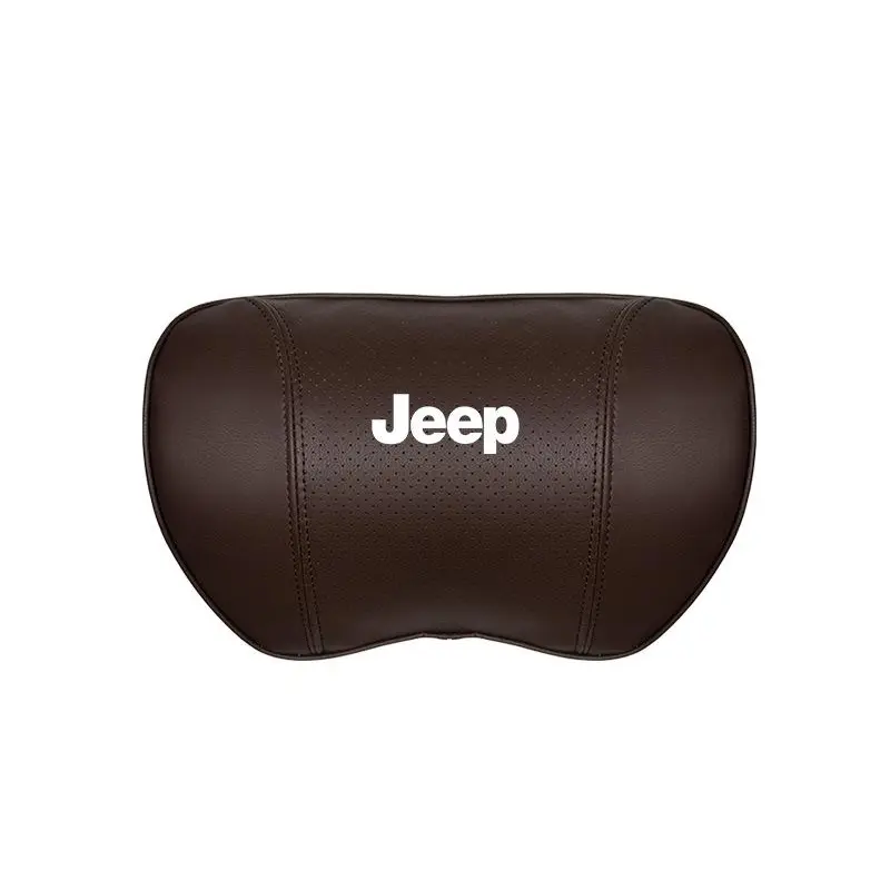 Suitable For Jeep Car Seat Headrest Lumbar Pillow Brown