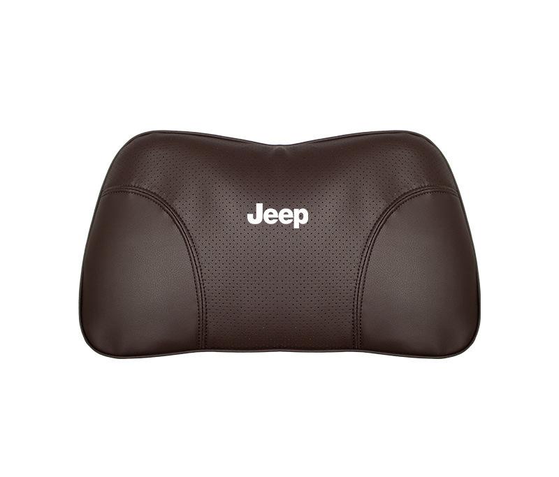 Suitable For Jeep Car Seat Headrest Lumbar Pillow Brown