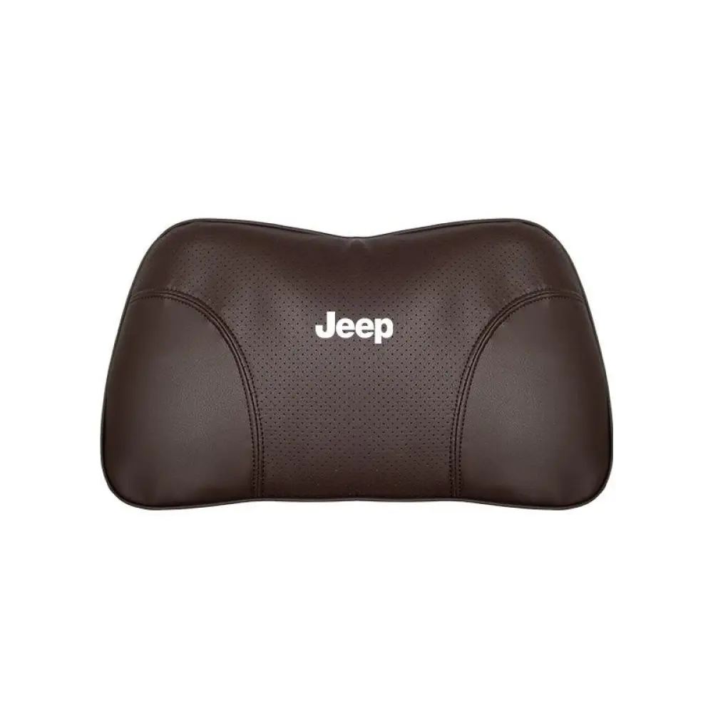 Suitable For Jeep Car Seat Headrest Lumbar Pillow Brown