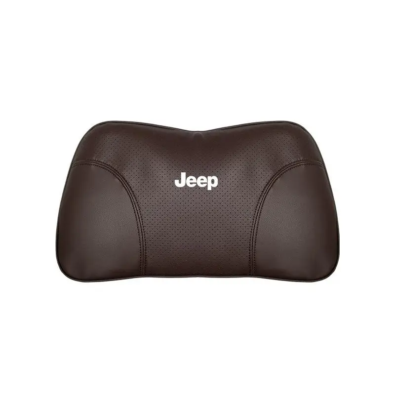 Suitable For Jeep Car Seat Headrest Lumbar Pillow Brown