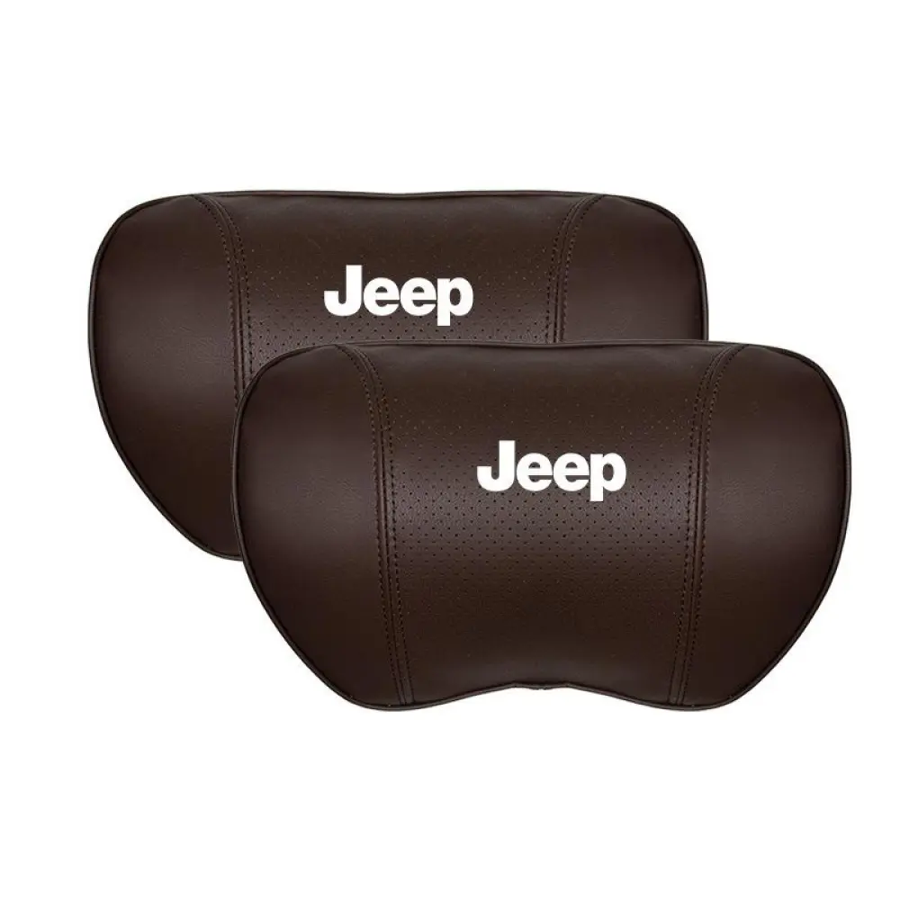 Suitable For Jeep Car Seat Headrest Lumbar Pillow Brown