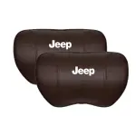 Suitable For Jeep Car Seat Headrest Lumbar Pillow Brown