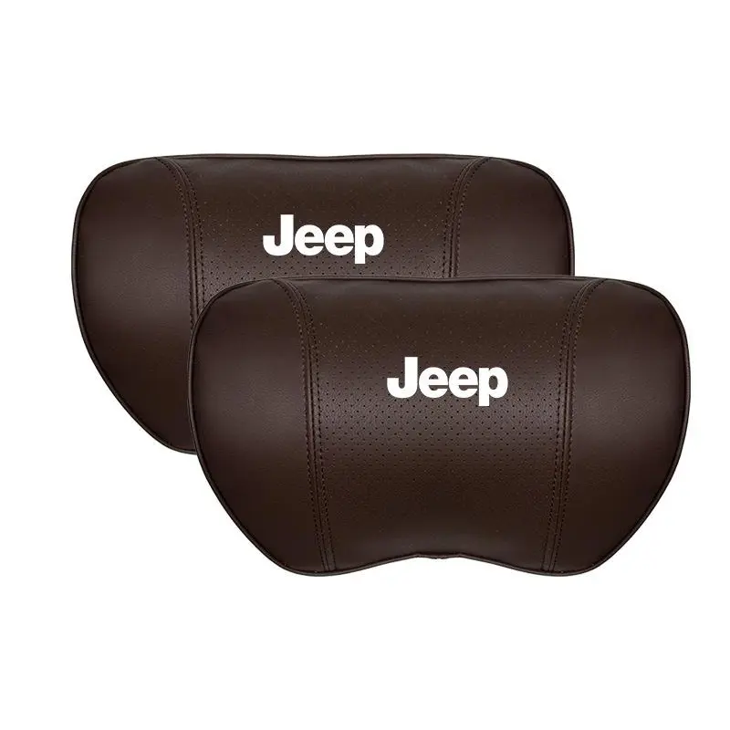 Suitable For Jeep Car Seat Headrest Lumbar Pillow Brown