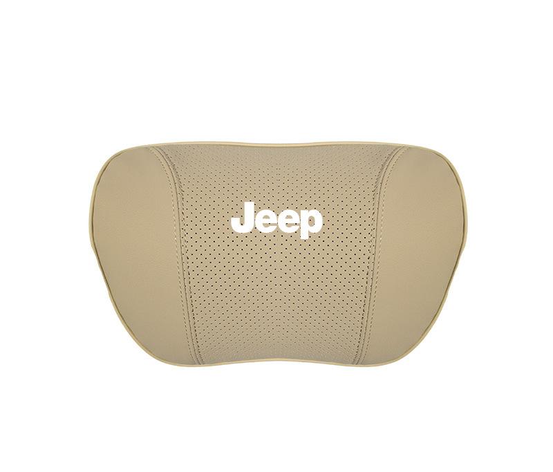 Suitable For Jeep Car Seat Headrest Lumbar Pillow Off-White