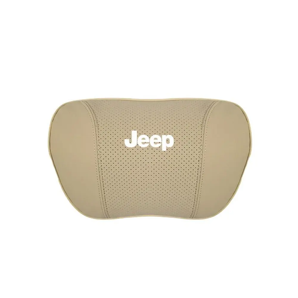 Suitable For Jeep Car Seat Headrest Lumbar Pillow Off-White