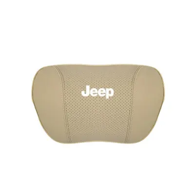 Suitable For Jeep Car Seat Headrest Lumbar Pillow Off-White 02