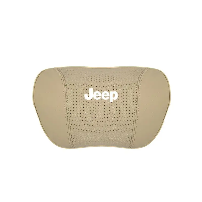 Suitable For Jeep Car Seat Headrest Lumbar Pillow Off-White