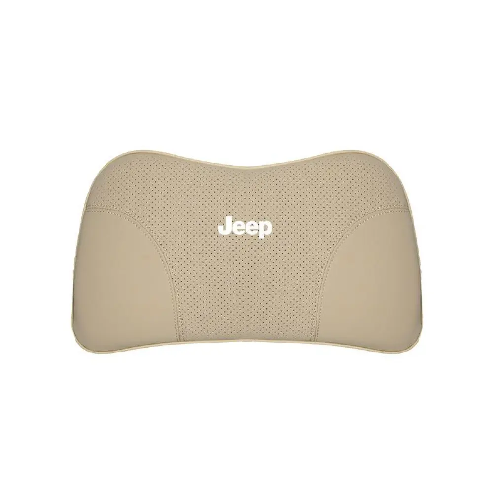 Suitable For Jeep Car Seat Headrest Lumbar Pillow Off-White