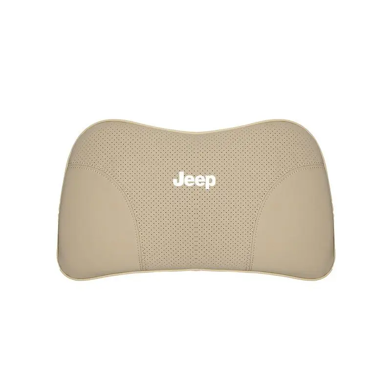 Suitable For Jeep Car Seat Headrest Lumbar Pillow Off-White