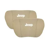 Suitable For Jeep Car Seat Headrest Lumbar Pillow Off-White