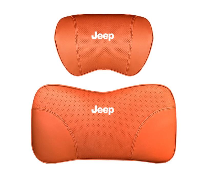 Suitable For Jeep Car Seat Headrest Lumbar Pillow Orange