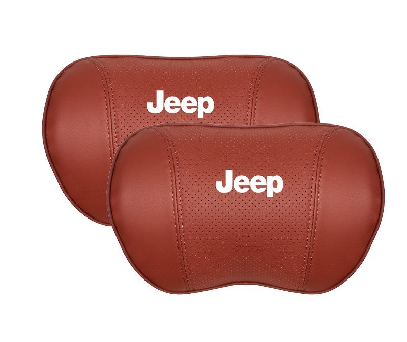 Suitable For Jeep Car Seat Headrest Lumbar Pillow Red