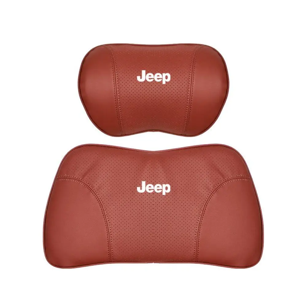 Suitable For Jeep Car Seat Headrest Lumbar Pillow Red