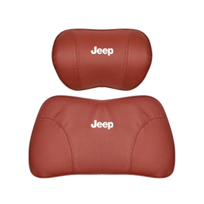 Suitable For Jeep Car Seat Headrest Lumbar Pillow Red 01