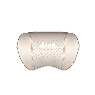 Suitable For Jeep Car Seat Headrest Lumbar Pillow White 02