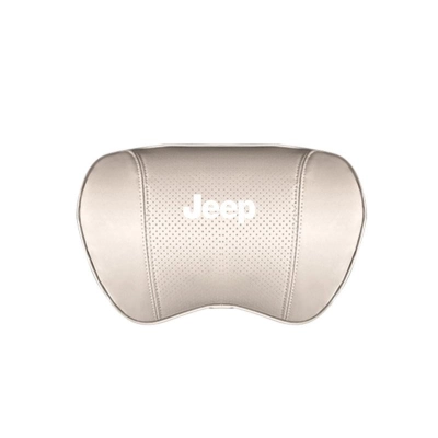 Suitable For Jeep Car Seat Headrest Lumbar Pillow White 02