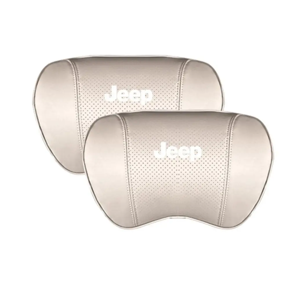 Suitable For Jeep Car Seat Headrest Lumbar Pillow White