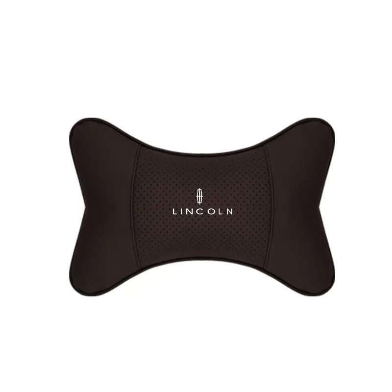 Suitable For Lincoln Car Seat Headrest Lumbar Pillow Mocha Brown