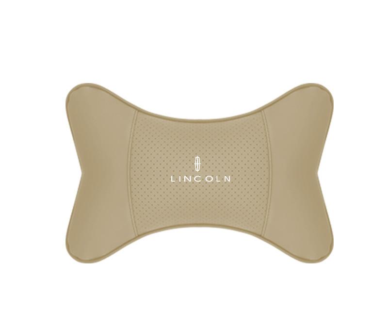 Suitable For Lincoln Car Seat Headrest Lumbar Pillow Off-White