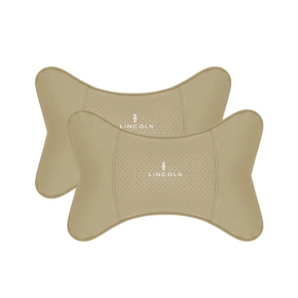 Suitable For Lincoln Car Seat Headrest Lumbar Pillow Off-White