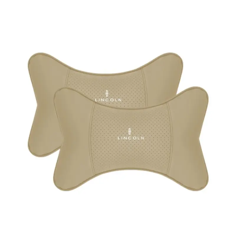 Suitable For Lincoln Car Seat Headrest Lumbar Pillow Off-White