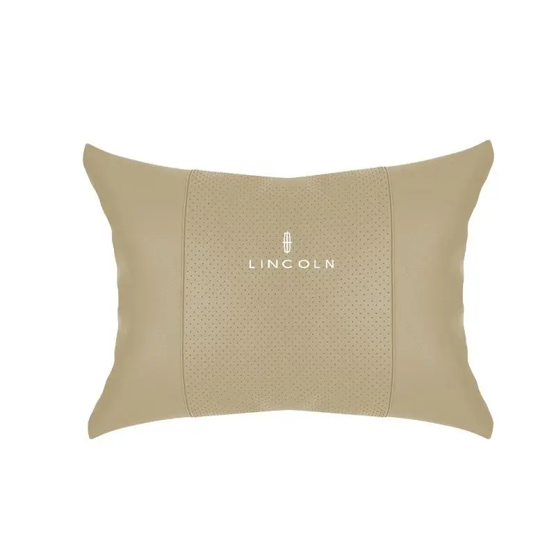 Suitable For Lincoln Car Seat Headrest Lumbar Pillow Off-White
