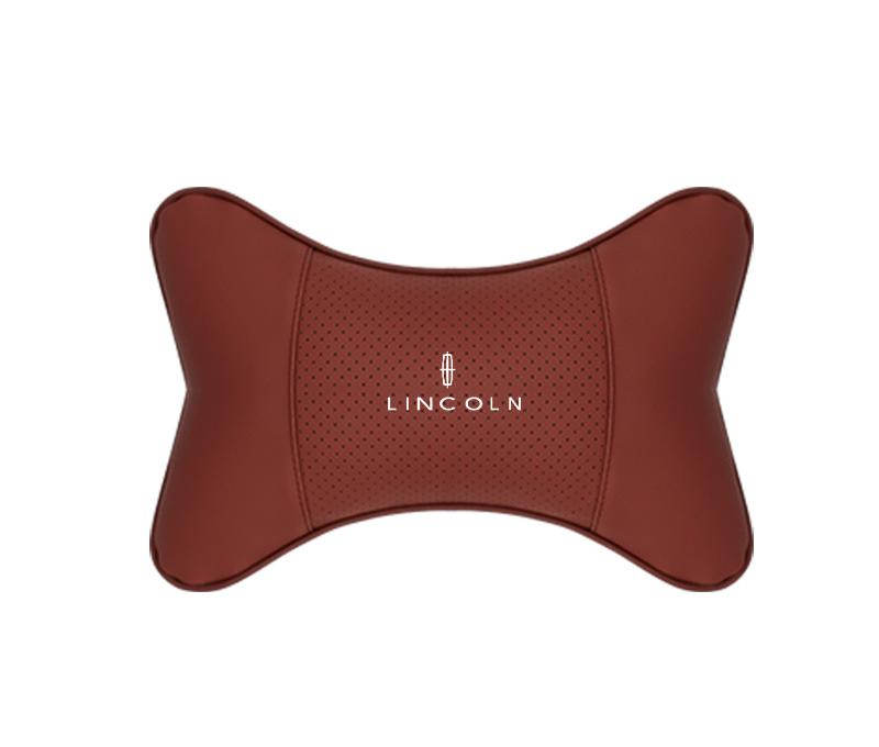 Suitable For Lincoln Car Seat Headrest Lumbar Pillow Wine Red