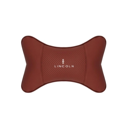 Suitable For Lincoln Car Seat Headrest Lumbar Pillow Wine Red 02